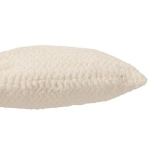 Coussin en polyester blanc 45x15x45 cm