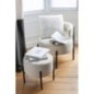 Coussin en polyester blanc 45x15x45 cm Coussin en polyester blanc 45x15x45 cm