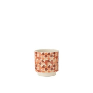 Vaso di fiori in ceramica multicolore, 10x10x10 cm