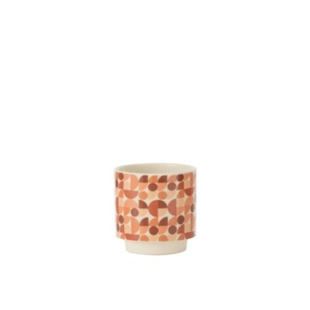 Cache-pot en céramique multicolore 10x10x10 cm