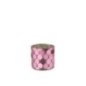 Castiçal de vidro rosa 7,5 x 7,5 x 7,5 cm Castiçal de vidro rosa 7,5 x 7,5 x 7,5 cm