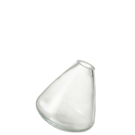 Vaso de vidro transparente 11,5 x 13,5 cm