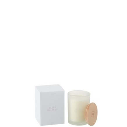 Vela de cera blanca de 8,5 x 12,5 x 8,5 cm