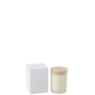 Vela de cera blanca de 8,5 x 12,5 x 8,5 cm