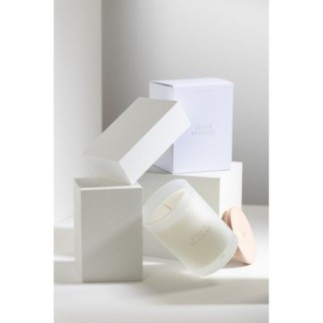 Vela de cera blanca de 8,5 x 12,5 x 8,5 cm