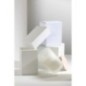 Vela de cera blanca de 8,5 x 12,5 x 8,5 cm Vela de cera blanca de 8,5 x 12,5 x 8,5 cm