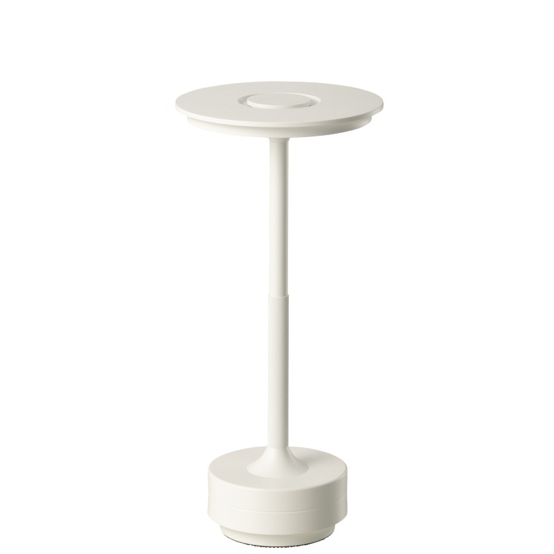 Lampe de table en plastique blanc 12,8x12,8x27,8 cm Lampe de table en plastique blanc 12,8x12,8x27,8 cm