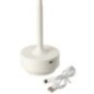 Lampe de table en plastique blanc 12,8x12,8x27,8 cm Lampe de table en plastique blanc 12,8x12,8x27,8 cm