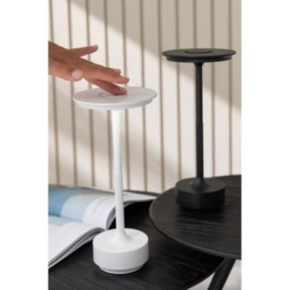 Lampe de table en plastique blanc 12,8x12,8x27,8 cm