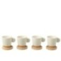 Chávenas de café em cerâmica branca, 8 x 6 x 6,5 cm Chávenas de café em cerâmica branca, 8 x 6 x 6,5 cm