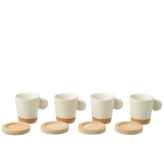 Chávenas de café em cerâmica branca, 8 x 6 x 6,5 cm