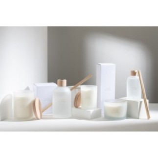 Diffuseur à tiges en verre blanc 9,5x9,5x35,5 cm
