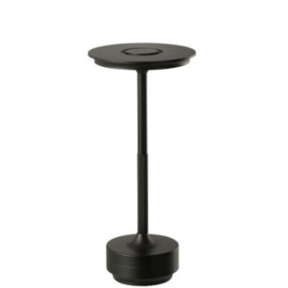 Candeeiro de mesa em plástico preto, 12,8 x 27,8 cm