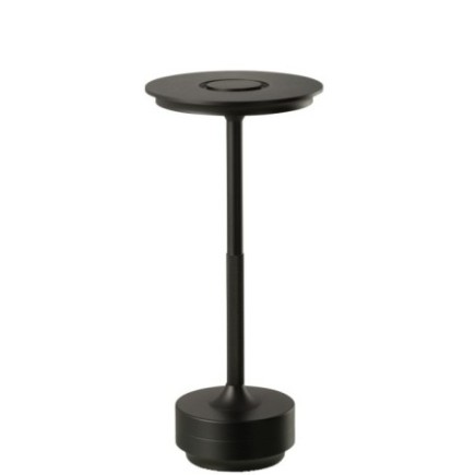 Candeeiro de mesa em plástico preto, 12,8 x 27,8 cm