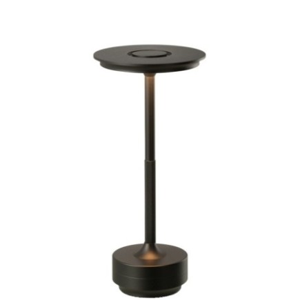 Lampe de table en plastique noire 12,8x27,8 cm
