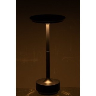 Lampada da tavolo in plastica nera, 12,8 x 27,8 cm