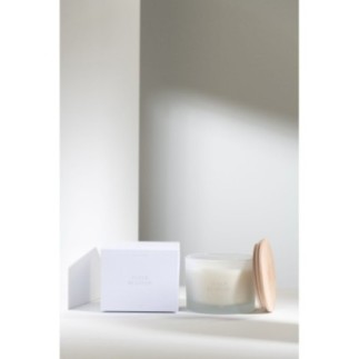 Candela in cera di soia bianca 11,5 x 10 x 11,5 cm