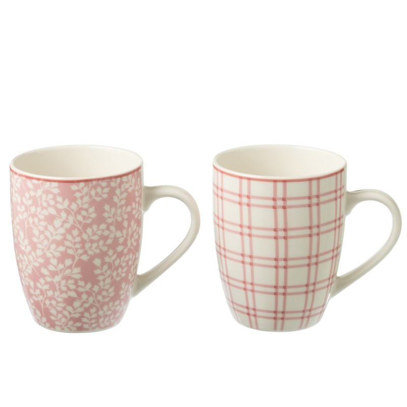 Mugs en céramique rose 8,2x5,4x10,4 cm Mugs en céramique rose 8,2x5,4x10,4 cm