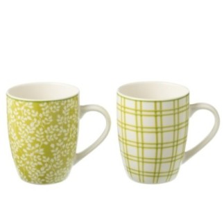 Tazas de cerámica verde, 8,2 x 5,4 x 10,4 cm