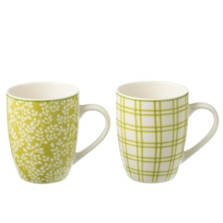 Tazas de cerámica verde, 8,2 x 5,4 x 10,4 cm