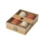 Chávenas de cerâmica laranja e brancas, 7 x 9 x 7 cm Chávenas de cerâmica laranja e brancas, 7 x 9 x 7 cm