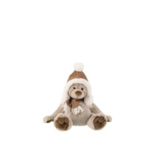 Peluche en polyester brun 32x21x30 cm