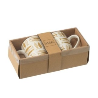 Confezione da 2 tazze in ceramica marrone, 8,2 x 5,4 x 10,4 cm