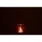 Photophore en verre rouge et or antique 7,3x7,3x8 cm Photophore en verre rouge et or antique 7,3x7,3x8 cm