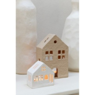 Casinha de alumínio branco 9 x 5 x 9 cm