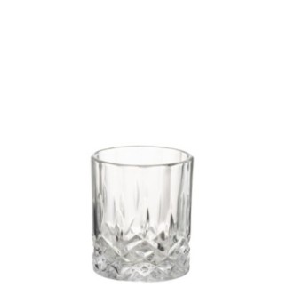 Vaso de vidro transparente 8 x 8 x 9,5 cm