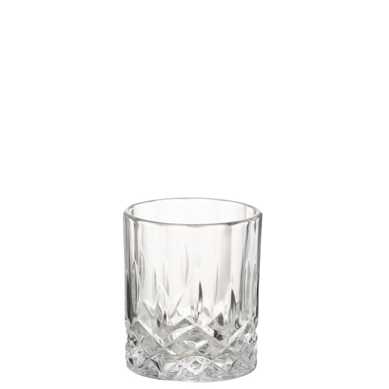 Vaso de vidro transparente 8 x 8 x 9,5 cm