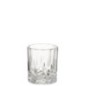 Vaso de cristal transparente de 8 x 8 x 9,5 cm