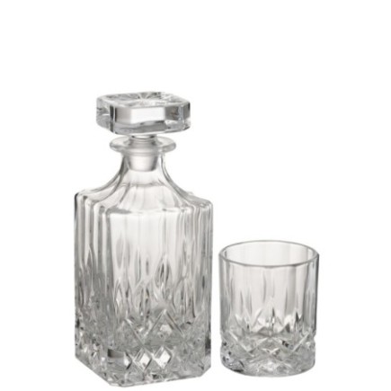 Verre en verre transparent 8x8x9.5 cm