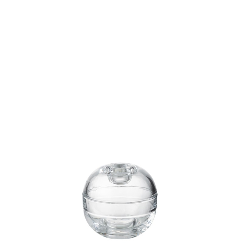 Porte-bougie en verre transparent 11x11x10,5 cm Porte-bougie en verre transparent 11x11x10,5 cm