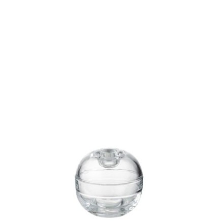 Porte-bougie en verre transparent 11x11x10,5 cm