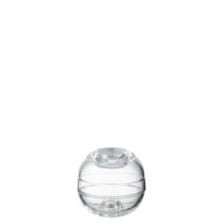 Porte-bougie en verre transparent 11x11x10,5 cm