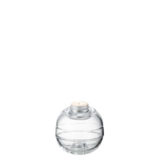 Porte-bougie en verre transparent 11x11x10,5 cm