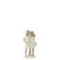 Figurine in poliresina bianca e grigia, 10x5x17 cm Figurine in poliresina bianca e grigia, 10x5x17 cm