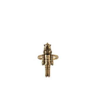 Servilleteros de hierro dorado, 5 x 5 x 16,5 cm