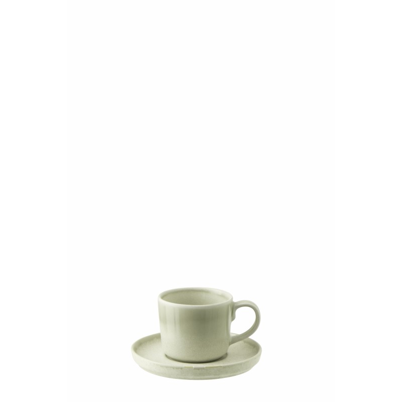 Taza de café de gres verde claro, 9 x 9 x 7,5 cm Taza de café de gres verde claro, 9 x 9 x 7,5 cm