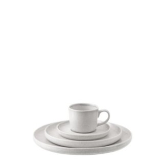 Piatto in gres grigio chiaro 26,7 x 2 cm