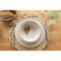 Piatto in gres grigio chiaro 26,7 x 2 cm