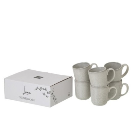 Tasse en grès gris clair 9x10,4x9 cm