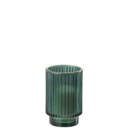 Bougie en cire verte 13x8,5x8,5 cm