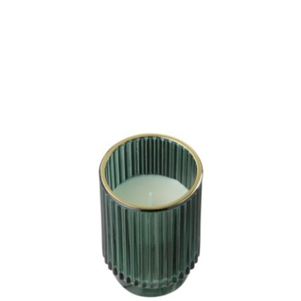 Bougie en cire verte 13x8,5x8,5 cm