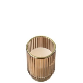 Candela in cera marrone 8,5 x 13 x 8,5 cm