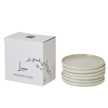 Piatto in gres verde chiaro 21x2 cm