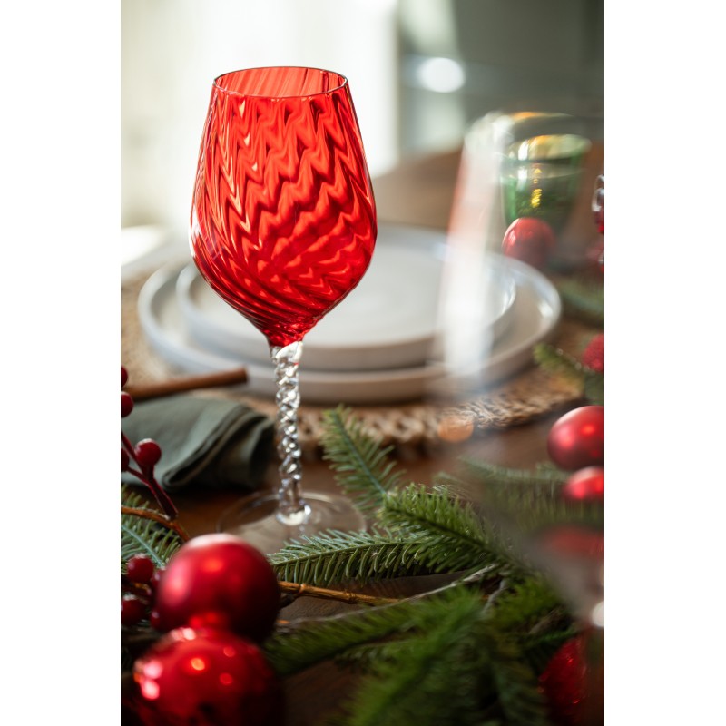 Copa de vino de cristal rojo, 8,5 x 22,5 cm Copa de vino de cristal rojo, 8,5 x 22,5 cm