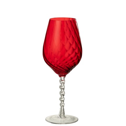 Verre à vin en verre rouge 8,5x22,5 cm