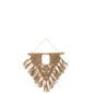 Suspension murale macramé en bois naturel 55x55x2 cm